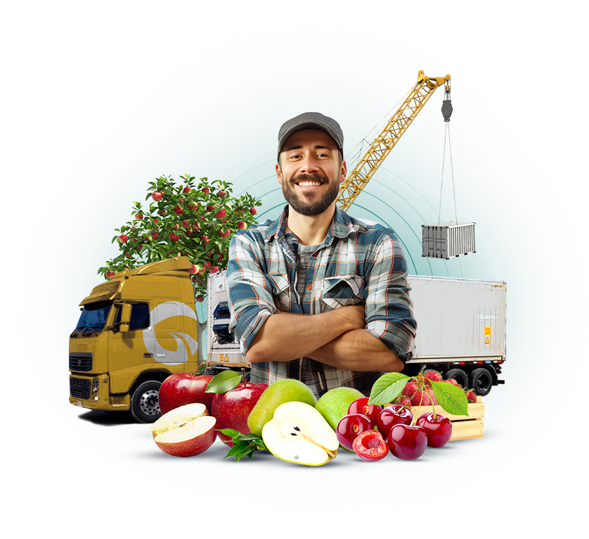 Transporte de frutas para exportación - Camión refrigerado de Grupo Ibaceta